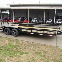 SLE Utility Trailers 7x20 Dovetail Utility Trailer With Side Baskets (2) 3,500lb Axles -SLE Equipment shop dsc03205 3
