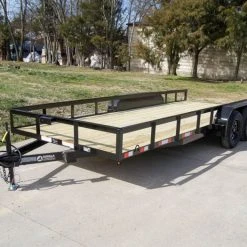 SLE Utility Trailers 7x18 Straight Deck Utility Trailer (2) 3,500lb Axles - No Gate