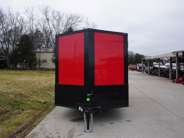 SLE Enclosed Trailers 7x14 Enclosed Trailer Red V-Nose Blackout Package 3,500lb Axle Storage 4 SLE Enclosed Trailers 7x14 Enclosed Trailer Red V-Nose Blackout Package 3,500lb Axle Storage - Image 2