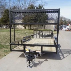 Alternative view of SLE Utility Trailers 7x20 Dovetail Utility Trailer (2) 3,500lb Axles With Elevated Basket