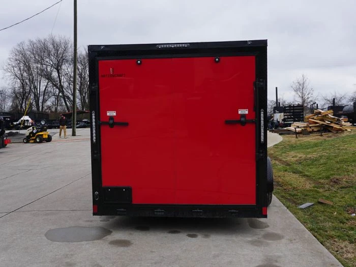 SLE Enclosed Trailers 7x14 Enclosed Trailer Red V-Nose Blackout Package 3,500lb Axle Storage 8 SLE Enclosed Trailers 7x14 Enclosed Trailer Red V-Nose Blackout Package 3,500lb Axle Storage - Image 6