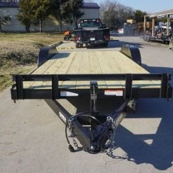 Alternative view of SLE Utility Trailers 7x18 Wood Deck Car Hauler (2) 3500lb Axle W/ Brake And Ramps