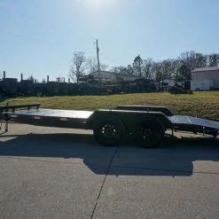 SLE Utility Trailers 7x18 Steel Floor Car Hauler (2) 3500lb Axle W/ Brake And Ramps -SLE Equipment shop dsc03547 4