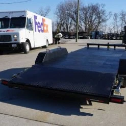 SLE Utility Trailers 7x18 Steel Floor Car Hauler (2) 3500lb Axle W/ Brake And Ramps -SLE Equipment shop dsc03549 4