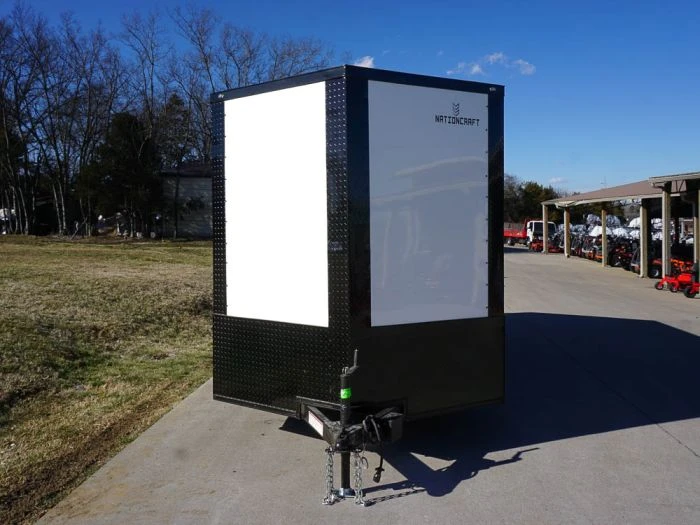 SLE Enclosed Trailers 7x16 Enclosed Trailer White V-Nose Blackout Package Tandem Axle Storage 4 SLE Enclosed Trailers 7x16 Enclosed Trailer White V-Nose Blackout Package Tandem Axle Storage - Image 2