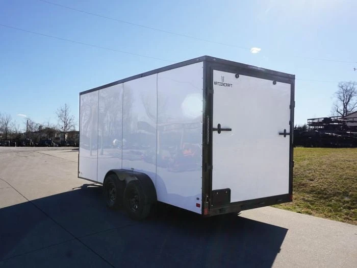 SLE Enclosed Trailers 7x16 Enclosed Trailer White V-Nose Blackout Package Tandem Axle Storage 7 SLE Enclosed Trailers 7x16 Enclosed Trailer White V-Nose Blackout Package Tandem Axle Storage - Image 5