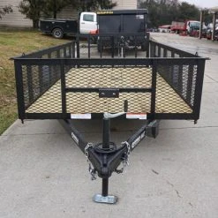 SLE Utility Trailers 6.4x14-2ft Mesh Side Utility Trailer Dovetail (2) 3500lb Axle