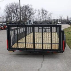 SLE Utility Trailers 6.4x14-2ft Mesh Side Utility Trailer Dovetail (2) 3500lb Axle -SLE Equipment shop dsc04090 1