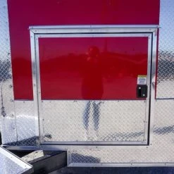 SLE Concessions Enclosed Trailer 8.5' X 20' Custom Red Event Storage -SLE Equipment shop dsc04377