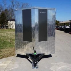 SLE Enclosed Trailers Enclosed Trailer 6'x12' Charcoal- V-Nose 3,500 Lb. Axle Storage -SLE Equipment shop dsc04413