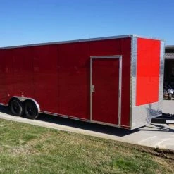 SLE Enclosed Trailers 8.5x24 Red Enclosed Trailer (2) 5200lb Axles 7.5 Interior Height Storage