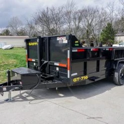 SLE Dump Trailers 7x16 Telescopic Dump Trailer With 2ft Sides (2) 7K Axles -SLE Equipment shop dsc05644 1