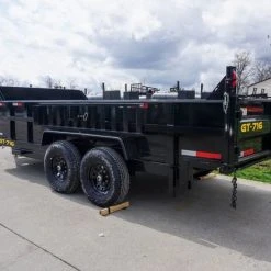 SLE Dump Trailers 7x16 Telescopic Dump Trailer With 2ft Sides (2) 7K Axles -SLE Equipment shop dsc05646 3