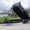 SLE Dump Trailers 7x16 Telescopic Dump Trailer With 2ft Sides (2) 7K Axles