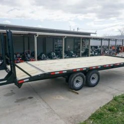 SLE Utility Trailers 8.5x22 I-Beam Deckover Trailer (2) 7K Axles Stand-Up Ramps -SLE Equipment shop dsc05674 1 1