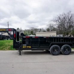 SLE Dump Trailers Hydraulic 7'x16' 2ft Side Gooseneck Dump Trailer (2) 7K Axles -SLE Equipment shop dsc05714