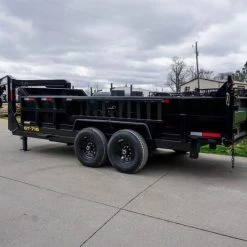 SLE Dump Trailers Hydraulic 7'x16' 2ft Side Gooseneck Dump Trailer (2) 7K Axles -SLE Equipment shop dsc05716 3