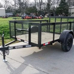 SLE Utility Trailers 5'x8' Utility Trailer Dovetail With 2' Mesh Sides