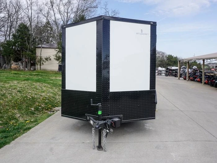 SLE Enclosed Trailers 7x12 Enclosed Trailer White V-Nose Blackout Package 3,500lb Axle Storage 4 SLE Enclosed Trailers 7x12 Enclosed Trailer White V-Nose Blackout Package 3,500lb Axle Storage - Image 2