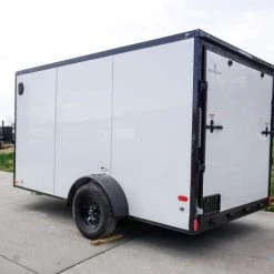 SLE Enclosed Trailers 7x12 Enclosed Trailer White V-Nose Blackout Package 3,500lb Axle Storage 12 SLE Enclosed Trailers 7x12 Enclosed Trailer White V-Nose Blackout Package 3,500lb Axle Storage -SLE Equipment shop dsc05796 1