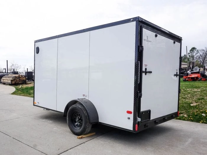 SLE Enclosed Trailers 7x12 Enclosed Trailer White V-Nose Blackout Package 3,500lb Axle Storage 7 SLE Enclosed Trailers 7x12 Enclosed Trailer White V-Nose Blackout Package 3,500lb Axle Storage - Image 5
