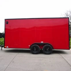 SLE Enclosed Trailers 7x16 Enclosed Trailer Red V-Nose Blackout Pkg Tandem Axle Storage 10 SLE Enclosed Trailers 7x16 Enclosed Trailer Red V-Nose Blackout Pkg Tandem Axle Storage -SLE Equipment shop dsc05936 1 1