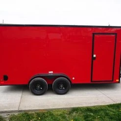 SLE Enclosed Trailers 7x16 Enclosed Trailer Red V-Nose Blackout Pkg Tandem Axle Storage 13 SLE Enclosed Trailers 7x16 Enclosed Trailer Red V-Nose Blackout Pkg Tandem Axle Storage -SLE Equipment shop dsc05940 1 1