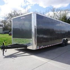 SLE Enclosed Trailers 8.5x28 Custom Charcoal Flat Nose Enclosed Trailer (2) 5200 Axles Storage -SLE Equipment shop dsc05989 2