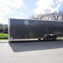 SLE Enclosed Trailers 8.5x28 Custom Charcoal Flat Nose Enclosed Trailer (2) 5200 Axles Storage -SLE Equipment shop dsc05990 2