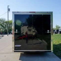 SLE Enclosed Trailers 8.5x18 Custom Two-Tone Enclosed Trailer With Rubber Floor Storage -SLE Equipment shop dsc06448 2
