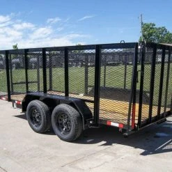 SLE Utility Trailers 6.4x14 - 4ft Mesh Side Utility Trailer Straight Deck (2) 3500lb Axles -SLE Equipment shop dsc06866 2
