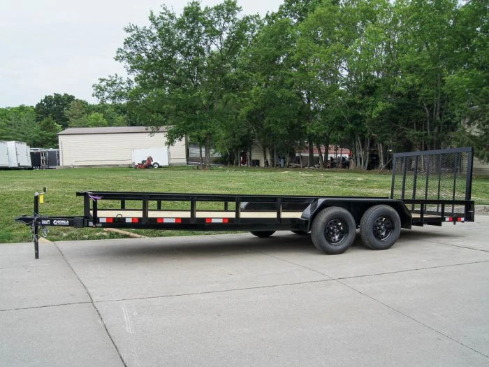 SLE Utility Trailers 7x20 Straight Deck Utility Trailer (2) 3500lb Axles With Tall Gate 3 SLE Utility Trailers 7x20 Straight Deck Utility Trailer (2) 3500lb Axles With Tall Gate