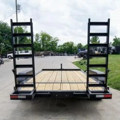 SLE Utility Trailers 7x16 IBeam Equipment Trailer (2) 5200lb Axles With Stand-Up Ramps -SLE Equipment shop dsc06951 2