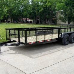 SLE Utility Trailers  6.4x18 Dovetail Utility Trailer With 2ft Mesh Sides (2) 3500lb Axles -SLE Equipment shop dsc06968 2