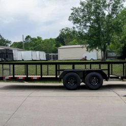 SLE Utility Trailers  6.4x18 Dovetail Utility Trailer With 2ft Mesh Sides (2) 3500lb Axles -SLE Equipment shop dsc06969 2