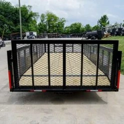 SLE Utility Trailers  6.4x18 Dovetail Utility Trailer With 2ft Mesh Sides (2) 3500lb Axles -SLE Equipment shop dsc06971 3