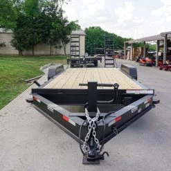 SLE Utility Trailers 7x18 I-Beam Equipment Trailer (2) 7K Axles Stand-Up Ramps