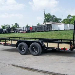 SLE Utility Trailers 6.4x18 Straight Deck Utility Trailer With Tall Gate (2) 3500lb Axles -SLE Equipment shop dsc07240