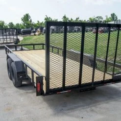 SLE Utility Trailers 6.4x18 Straight Deck Utility Trailer With Tall Gate (2) 3500lb Axles -SLE Equipment shop dsc07241 1