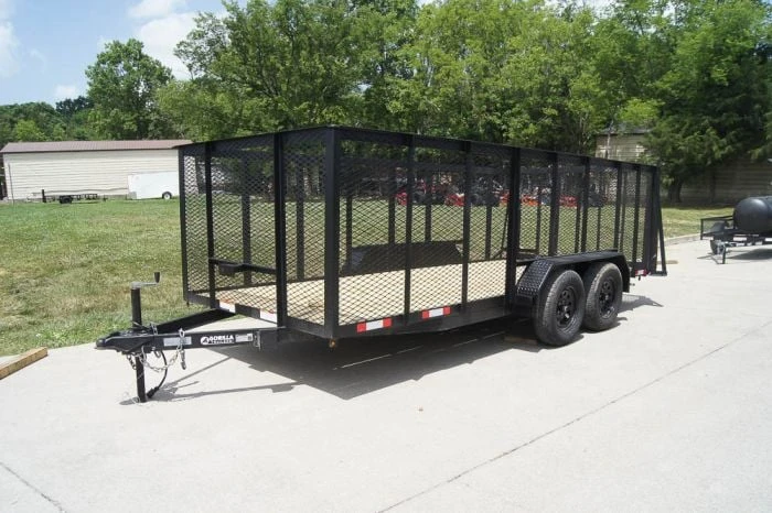 SLE Utility Trailers 6.4x16 Utility Trailer Straight Deck With 4ft Mesh Sides Tandem Axle 4 SLE Utility Trailers 6.4x16 Utility Trailer Straight Deck With 4ft Mesh Sides Tandem Axle - Image 2