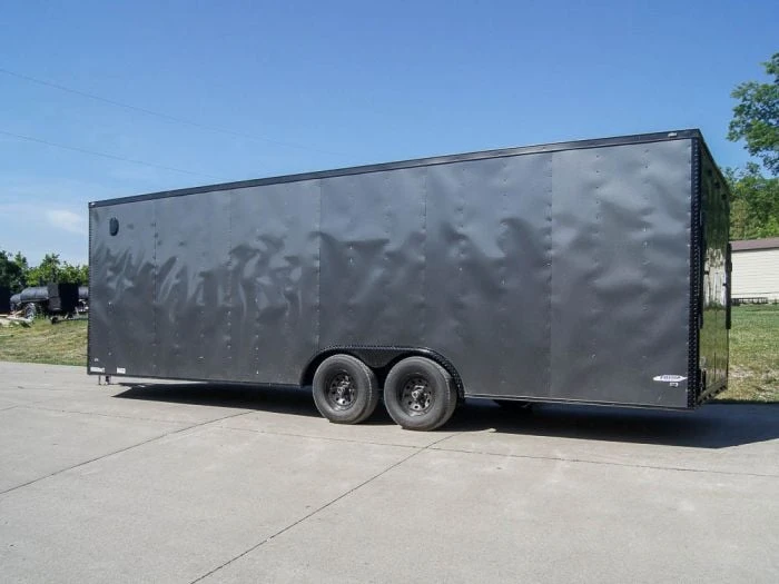 SLE Enclosed Trailers 8.5x24 Charcoal Grey V-Nose Enclosed Trailer With Blackout Package Storage 6 SLE Enclosed Trailers 8.5x24 Charcoal Grey V-Nose Enclosed Trailer With Blackout Package Storage - Image 4