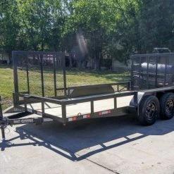 SLE Utility Trailers 7x14 Straight Deck Utility Trailer With Side Gate (2) 3500lb Axles 10 SLE Utility Trailers 7x14 Straight Deck Utility Trailer With Side Gate (2) 3500lb Axles -SLE Equipment shop dsc07814 1