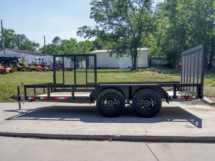 SLE Utility Trailers 7x14 Straight Deck Utility Trailer With Side Gate (2) 3500lb Axles 6 SLE Utility Trailers 7x14 Straight Deck Utility Trailer With Side Gate (2) 3500lb Axles - Image 4