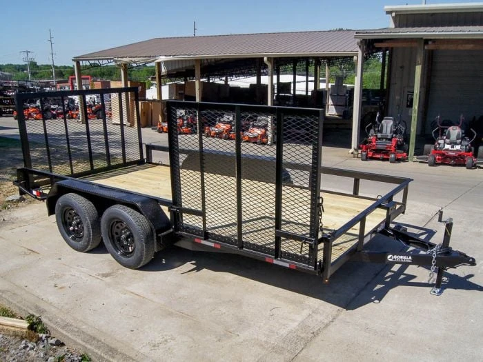 SLE Utility Trailers 7x14 Straight Deck Utility Trailer With Side Gate (2) 3500lb Axles 3 SLE Utility Trailers 7x14 Straight Deck Utility Trailer With Side Gate (2) 3500lb Axles