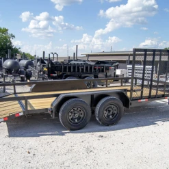 SLE Utility Trailers 7x16 Dovetail Utility Trailer With Side Gate (2) 3500lb Axle