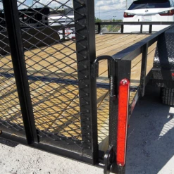 SLE Utility Trailers 7x16 Dovetail Utility Trailer With Side Gate (2) 3500lb Axle -SLE Equipment shop dsc08051 1