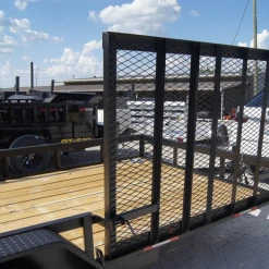 SLE Utility Trailers 7x16 Dovetail Utility Trailer With Side Gate (2) 3500lb Axle -SLE Equipment shop dsc08054 1