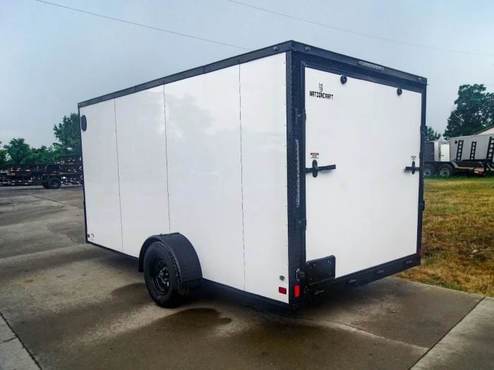 SLE Enclosed Trailers 7x14 Enclosed Trailer White V-Nose Blackout Package 3,500lb Axle Storage 7 SLE Enclosed Trailers 7x14 Enclosed Trailer White V-Nose Blackout Package 3,500lb Axle Storage - Image 5