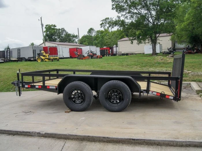SLE Utility Trailers 6.4' X 12' Tandem Axle Dovetail Utility Trailer With Gate & Lights 3 SLE Utility Trailers 6.4' X 12' Tandem Axle Dovetail Utility Trailer With Gate & Lights