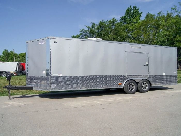 SLE Enclosed Trailers 8.5x24 Custom Silver Enclosed Trailer ATP Floor (2) 5200lb Axle Storage 3 SLE Enclosed Trailers 8.5x24 Custom Silver Enclosed Trailer ATP Floor (2) 5200lb Axle Storage